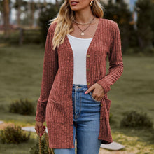 Cargar imagen en el visor de la galería, Sweaters for Women Cardigan Dressy Solid Open Front Long Knited Cardigan Sweater Fashion Loose Fit Coat Tops