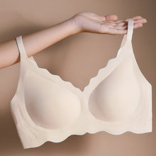 Cargar imagen en el visor de la galería, Women's Summer Thin No Steel Ring Underwear Gathered Seamless Full-Coverage T-Shirt Bra