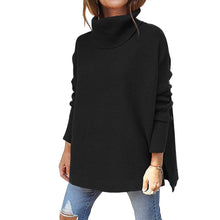 Cargar imagen en el visor de la galería, Soft Cotton Stand Collar Large Size Long Sleeve Tops Ladies Jumper Loose Tunic Casual T-Shirts
