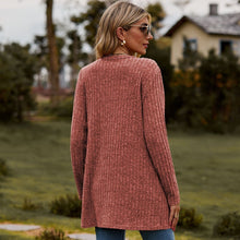 Cargar imagen en el visor de la galería, Sweaters for Women Cardigan Dressy Solid Open Front Long Knited Cardigan Sweater Fashion Loose Fit Coat Tops