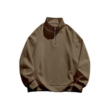 Cargar imagen en el visor de la galería, Men's Solid Color Casual Fleece Warm Zipper Stand Sweatshirt