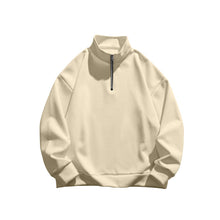 Cargar imagen en el visor de la galería, Men's Solid Color Casual Fleece Warm Zipper Stand Sweatshirt