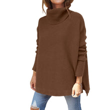 Cargar imagen en el visor de la galería, Soft Cotton Stand Collar Large Size Long Sleeve Tops Ladies Jumper Loose Tunic Casual T-Shirts