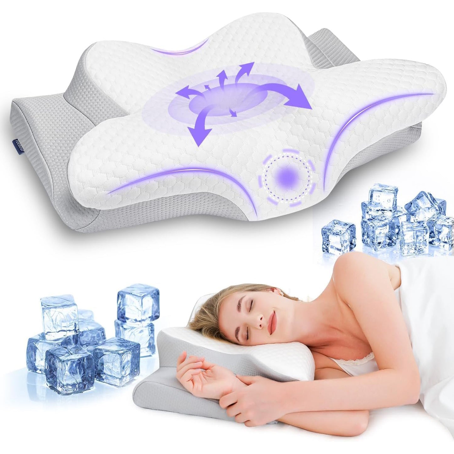 Welnax™ Ergonomic Pillow for Neck and Cervical Spine Support