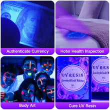 Load image into Gallery viewer, UV Flashlight Black Light, 51 LED Blacklight Pet Urine Detector for Dog/Cat Urine, Dry Stains, Bed Bug, Resin Curing, Scorpions Finder