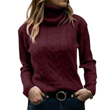 Cargar imagen en el visor de la galería, Women's Turtleneck Sweaters 2024 Fashion Long Sleeve Pullover