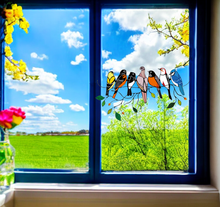 Cargar imagen en el visor de la galería, Birds Stained Glass Window Hangings