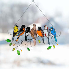 Cargar imagen en el visor de la galería, Birds Stained Glass Window Hangings