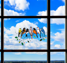 Cargar imagen en el visor de la galería, Birds Stained Glass Window Hangings