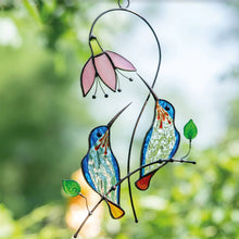 Load image into Gallery viewer, Hummingbird Stained Glass Window Hangings