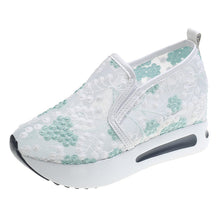 Load image into Gallery viewer, 2024 principios de la primavera nueva malla zapatos individuales señaló muffin grueso fondo zapatos casuales bordados zapatos de las mujeres