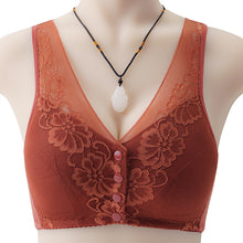 Cargar imagen en el visor de la galería, Ladies Cotton Lace Front Button Bra