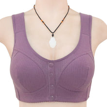 Cargar imagen en el visor de la galería, Plus Size Wireless Cotton Front Button Bra