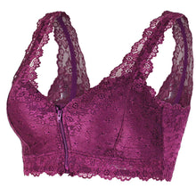 Cargar imagen en el visor de la galería, Women's Zip Front Lace Push Up Bra