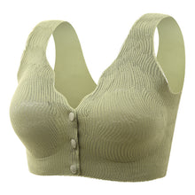 Cargar imagen en el visor de la galería, Lce silk front button wire free latex bra