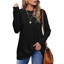 Cargar imagen en el visor de la galería, Womens Tunic Tops Long Sleeve Shirts Crew Neck Twist Front lightweight Sweaters