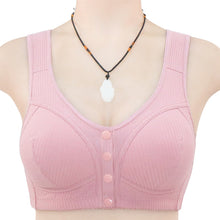 Cargar imagen en el visor de la galería, Plus Size Wireless Cotton Front Button Bra