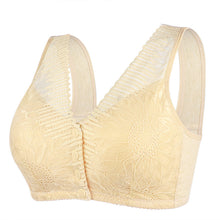 Cargar imagen en el visor de la galería, Ladies Soft Cotton Lace Front Button Bra