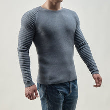 Cargar imagen en el visor de la galería, Men's Basic Knitted Crew Neck Long Sleeve Pullover
