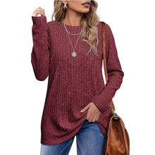 Cargar imagen en el visor de la galería, Womens Tunic Tops Long Sleeve Shirts Crew Neck Twist Front lightweight Sweaters