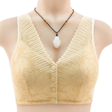 Cargar imagen en el visor de la galería, Ladies Soft Cotton Lace Front Button Bra
