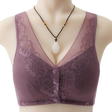Cargar imagen en el visor de la galería, Ladies Cotton Lace Front Button Bra
