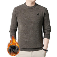 Cargar imagen en el visor de la galería, Men's Warm Cozy Lined Solid Color Premium Sweater