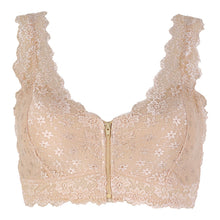 Cargar imagen en el visor de la galería, Women's Zip Front Lace Push Up Bra