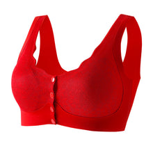 Cargar imagen en el visor de la galería, Front Button Push up Large Size Lace Beautiful Back No Wire Bra