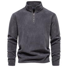 Cargar imagen en el visor de la galería, Men Fall/Winter Stand Collar Half-Zip Sweatshirt