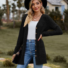 Cargar imagen en el visor de la galería, Sweaters for Women Cardigan Dressy Solid Open Front Long Knited Cardigan Sweater Fashion Loose Fit Coat Tops