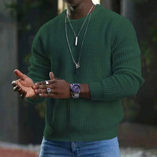 Cargar imagen en el visor de la galería, Men Long Sleeve Round Neck Knitwear