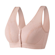 Cargar imagen en el visor de la galería, Ladies Soft Cotton Front Button Wireless Bra
