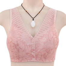 Cargar imagen en el visor de la galería, Ladies Soft Cotton Lace Front Button Bra
