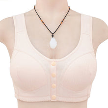 Cargar imagen en el visor de la galería, Plus Size Wireless Cotton Front Button Bra