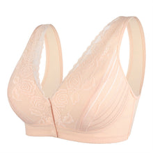 Cargar imagen en el visor de la galería, Wide Strap Printed Unwired Front Button Bra