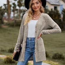 Cargar imagen en el visor de la galería, Sweaters for Women Cardigan Dressy Solid Open Front Long Knited Cardigan Sweater Fashion Loose Fit Coat Tops