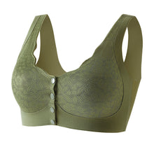 Cargar imagen en el visor de la galería, Front Button Push up Large Size Lace Beautiful Back No Wire Bra