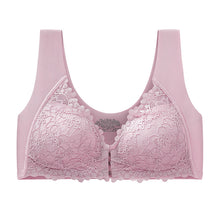 Cargar imagen en el visor de la galería, Button-Front Latex Cup Push-up Lace Bra