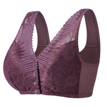 Cargar imagen en el visor de la galería, Ladies Soft Cotton Lace Front Button Bra