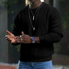Cargar imagen en el visor de la galería, Men Long Sleeve Round Neck Knitwear