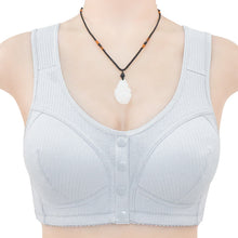 Cargar imagen en el visor de la galería, Plus Size Wireless Cotton Front Button Bra