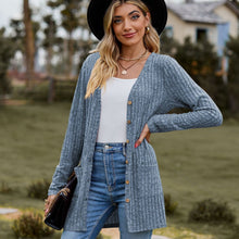 Cargar imagen en el visor de la galería, Sweaters for Women Cardigan Dressy Solid Open Front Long Knited Cardigan Sweater Fashion Loose Fit Coat Tops