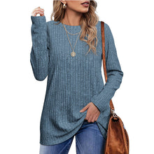 Cargar imagen en el visor de la galería, Womens Tunic Tops Long Sleeve Shirts Crew Neck Twist Front lightweight Sweaters