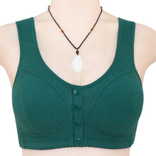 Cargar imagen en el visor de la galería, Plus Size Wireless Cotton Front Button Bra