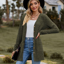 Cargar imagen en el visor de la galería, Sweaters for Women Cardigan Dressy Solid Open Front Long Knited Cardigan Sweater Fashion Loose Fit Coat Tops