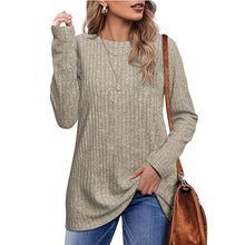 Cargar imagen en el visor de la galería, Womens Tunic Tops Long Sleeve Shirts Crew Neck Twist Front lightweight Sweaters