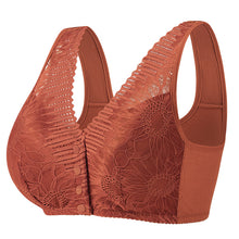 Cargar imagen en el visor de la galería, Ladies Soft Cotton Lace Front Button Bra