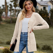 Cargar imagen en el visor de la galería, Sweaters for Women Cardigan Dressy Solid Open Front Long Knited Cardigan Sweater Fashion Loose Fit Coat Tops