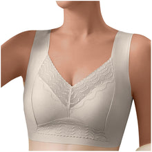 Cargar imagen en el visor de la galería, Women Solid Comfort Wireless Lace Bra